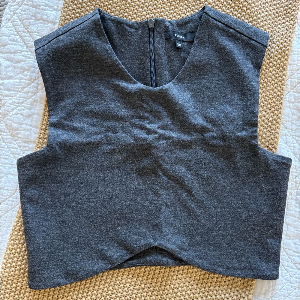 Talula (Aritzia) Manzanita Crop Tank - Charcoal Grey - Picture 4 of 4